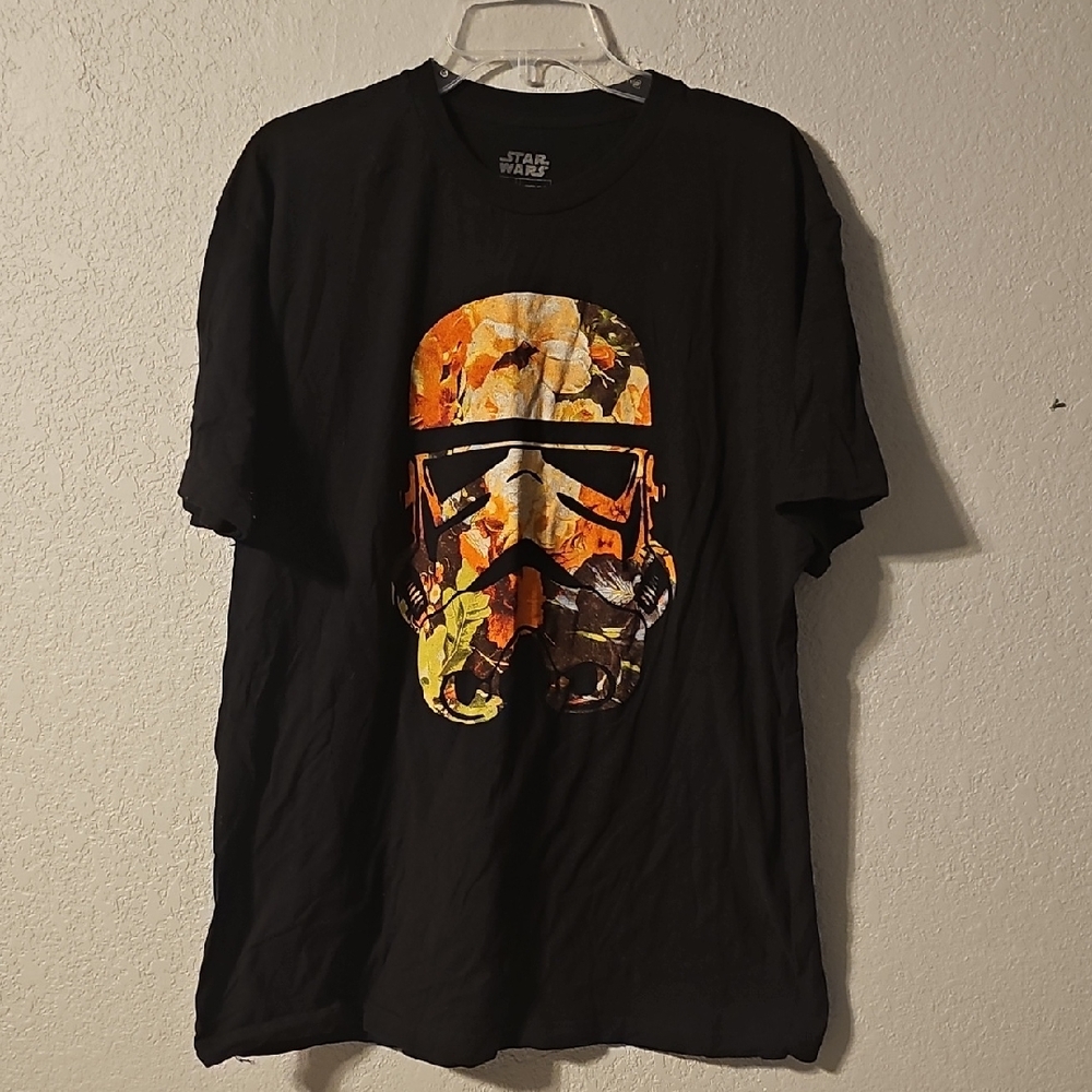 📢5 For $20 Star Wars Black Tee with Multicolor Stormtrooper Design